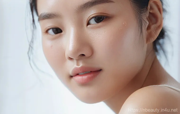 천연화장품 보습 세럼 추천 - **Prompt 1 (ESN - Deep Hydration):**
    A close-up, soft-focus shot of a young East Asian woman (mi...